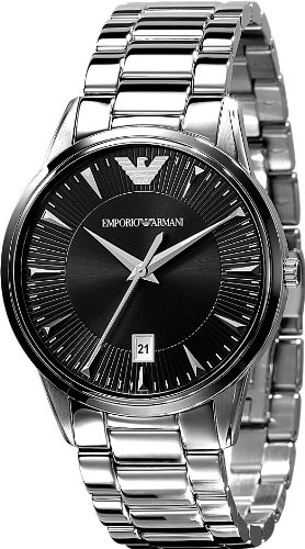 Emporio Armani Classic Date Bracelet Black Dial Men's Watch AR2440