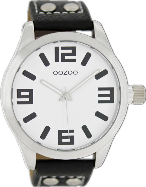 OOZOO Timepieces XL Black Leather Strap C1053