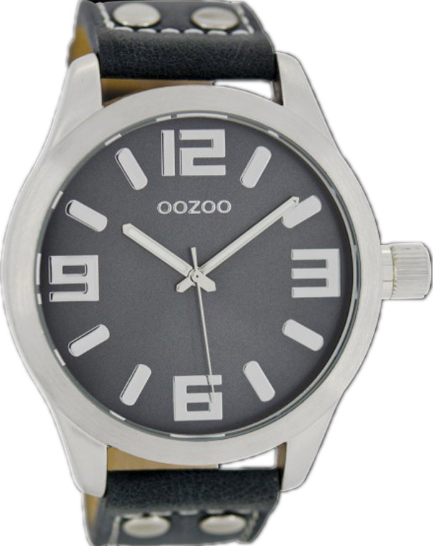 OOZOO Timepieces XL Black Leather Strap C1062