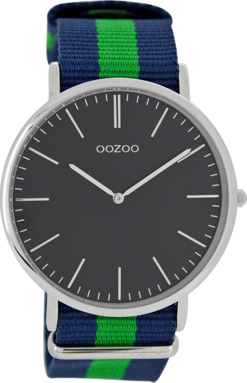OOZOO Timepieces Vintage Two Tone Fabric Strap C6913