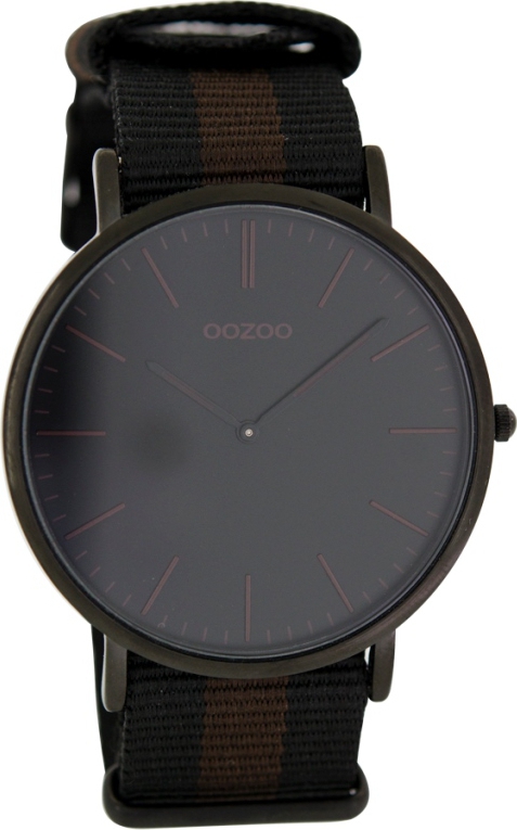 OOZOO Timepieces Vintage Black Case Black Fabric Strap C6939