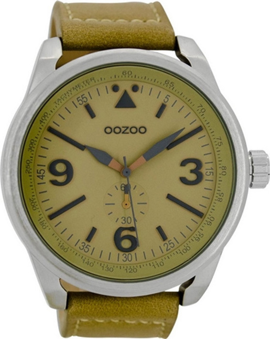 OOZOO Timepieces XXL Brown Leather Strap C7065