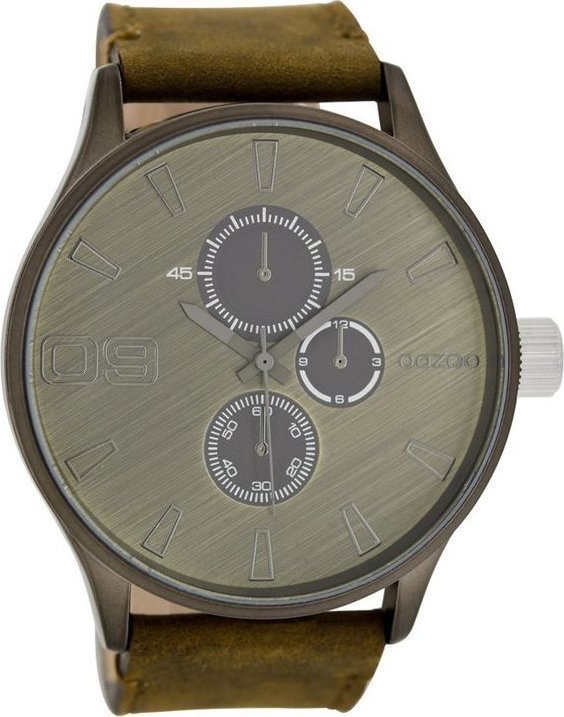 Oozoo Timepieces XXL Brown Leather Strap C7247