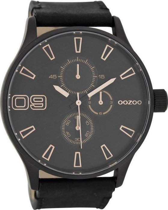 Oozoo Black Leather Strap C7249