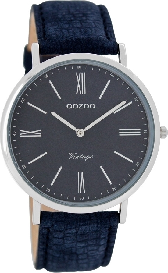 OOZOO Timepieces Vintage Three Hands Metal Leather Strap C7356