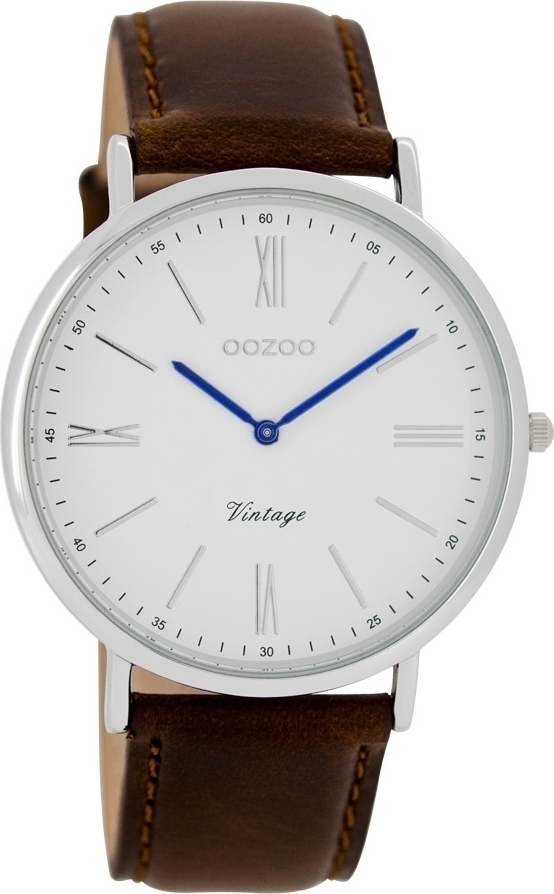 OOZOO Timepieces Vintage Brown Leather Strap C7357