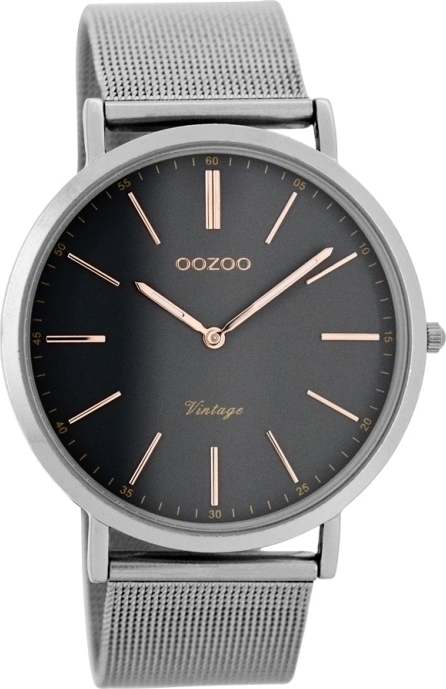 Oozoo Timepieces Vintage Silver Metallic Strap C7393