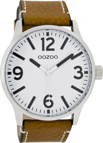 OOZOO XL Τimepieces Brown Leather Strap C7405