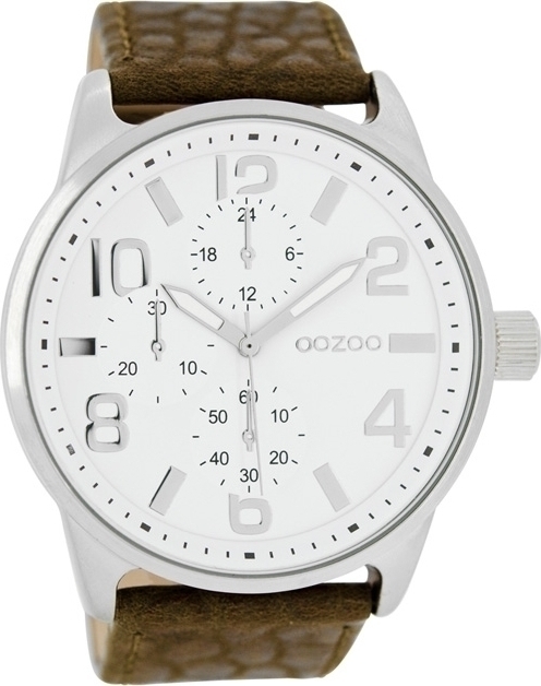 OOZOO Timepieces XXL Brown Leather Strap C7440