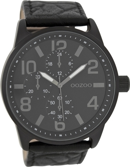 OOZOO Timepieces Black Leather Strap C7444