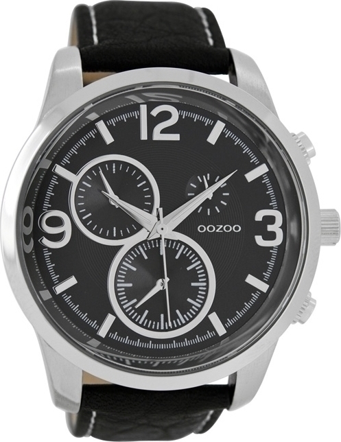 OOZOO Timepieces Black Leather Strap C7454