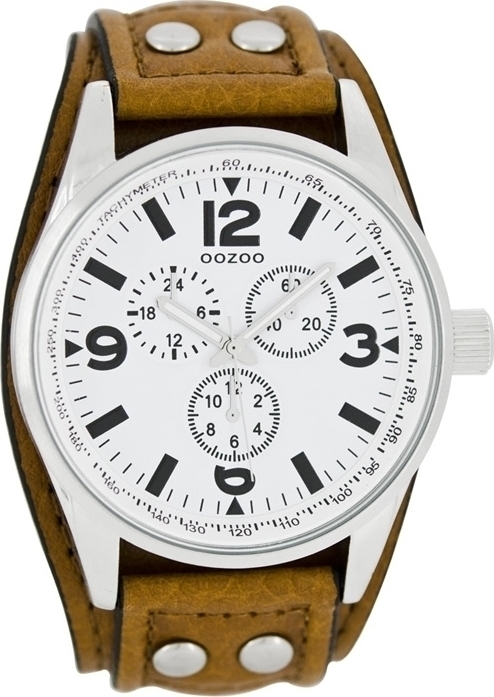 OOZOO Timepieces Large Brown Leather Strap c7455