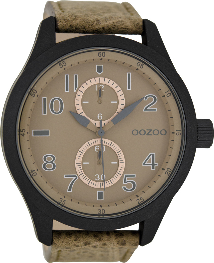 OOZOO Timepieces XXL Brown Leather Strap C7500
