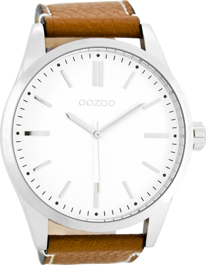 OOZOO Timepieces XXL Brown Leather Strap C7840