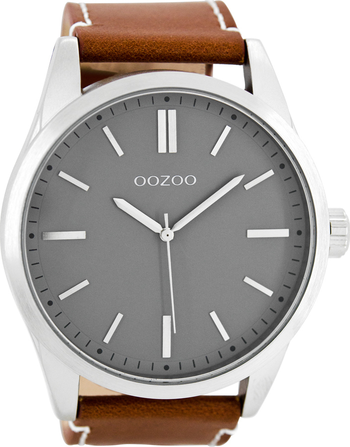 Oozoo Timepieces XXL Brown Leather Strap C7841