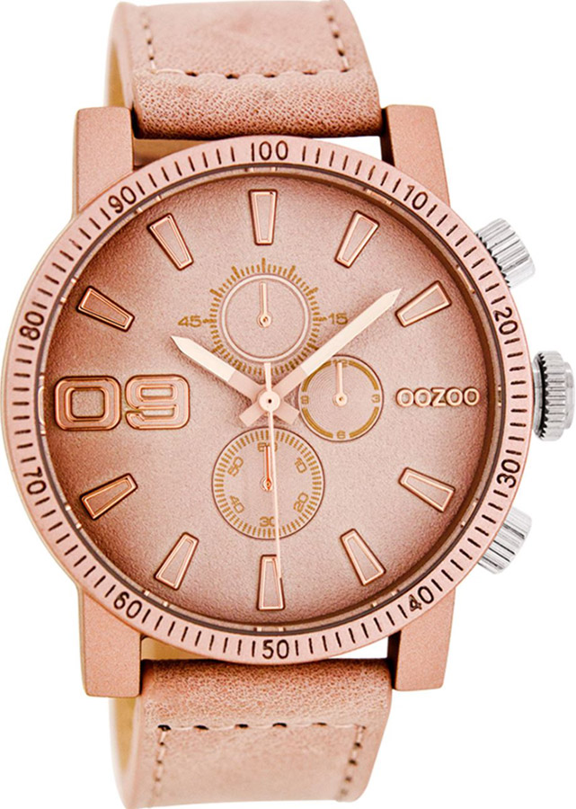 OOZOO Timepieces XL Pink Leather Strap C7870