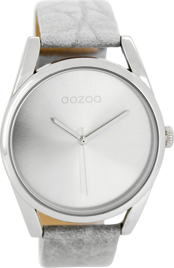 OOZOO Timepieces XL Grey Leather Strap C7990