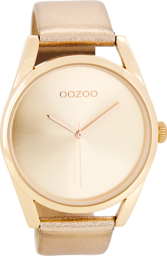 OOZOO Timepieces XL Rose Gold Leather Strap C7992
