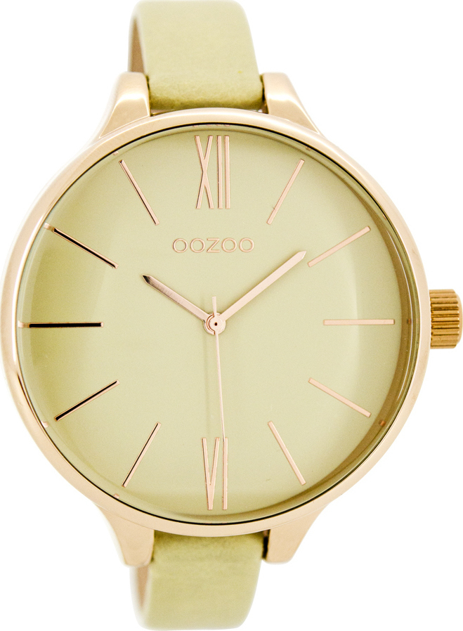 OOZOO Timepieces Beige Leather Strap C8025