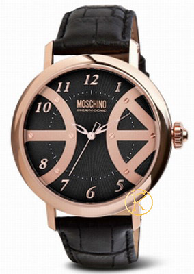 MOSCHINO Pacify Yourself Black Leather Strap  MW0240