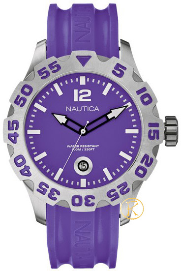 NAUTICA BFD101 Purple Rubber Strap A14606G