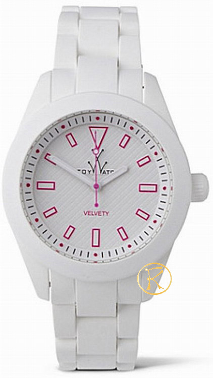 ToyWatch Velvety White and Pink Watch VV01WH
