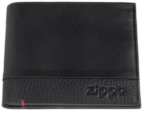 Zippo Δερμάτινο Ανδρικό Πορτοφόλι Καρτών Μαύρο 2006022