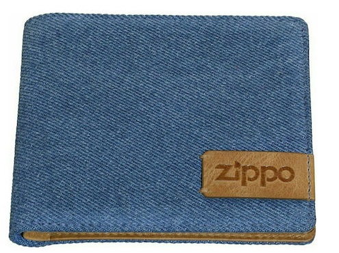 Zippo Δερμάτινο Ανδρικό Πορτοφόλι Καρτών Μπλε 2007140