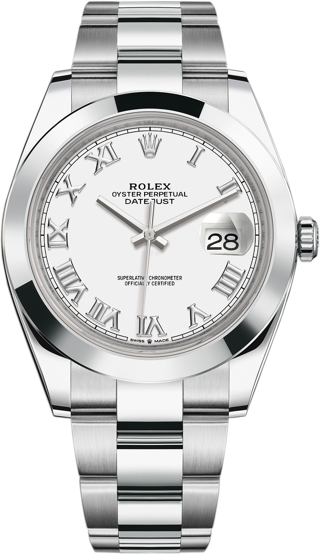 ROLEX White Dial Oyster Perpetual Datejust 41 126300