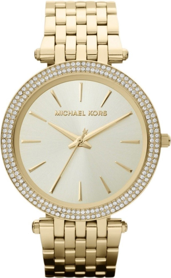 Michael Kors Ladies Gold-Tone Stainless Steel Crystal Watch MK3216
