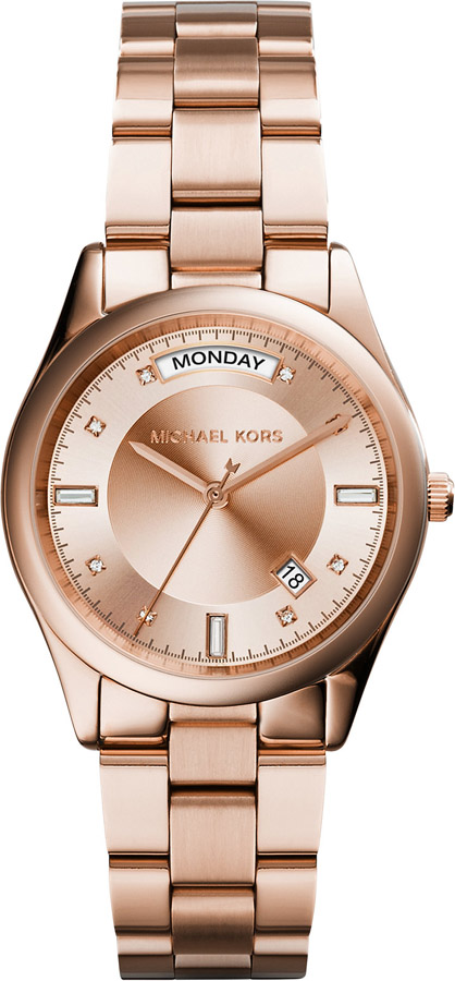 Michael Kors Colette Crystals Rose Gold Stainless Steel Bracelet MK6071