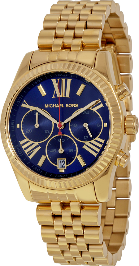 Michael Kors Lexington Chronograph Gold Stainless Steel Bracelet Ladies Watch MK6206