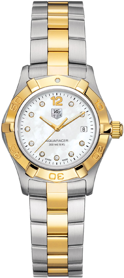 TAG Heuer Women's Aquaracer Two-Tone Diamond Dial Watch WAF1425.BB0825