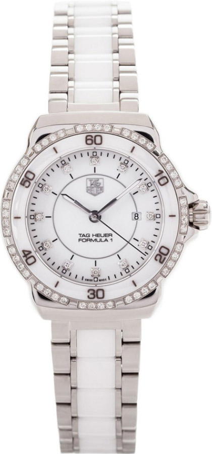 TAG Heuer Women's Formula 1 White Diamond Dial Quartz Watch WAH1313.BA0868