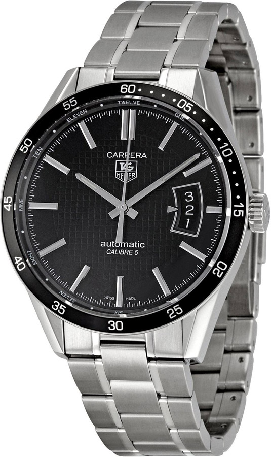TAG Heuer Men's Carrera Calibre Five Black Dial Watch WV211M.BA0787