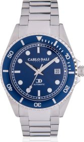 CARLO DALI "Royal Poseidon One" Silver & Blue Metal Watch CD.WA.0066.0170.01