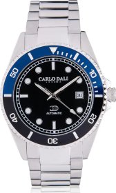 CARLO DALI "Royal Poseidon One" Silver, Blue & Black Metal Watch CD.WA.0066.0170.03