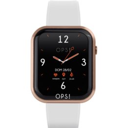 OPS! SMART CALL Rose Gold White Rubber Strap OPSSW-11