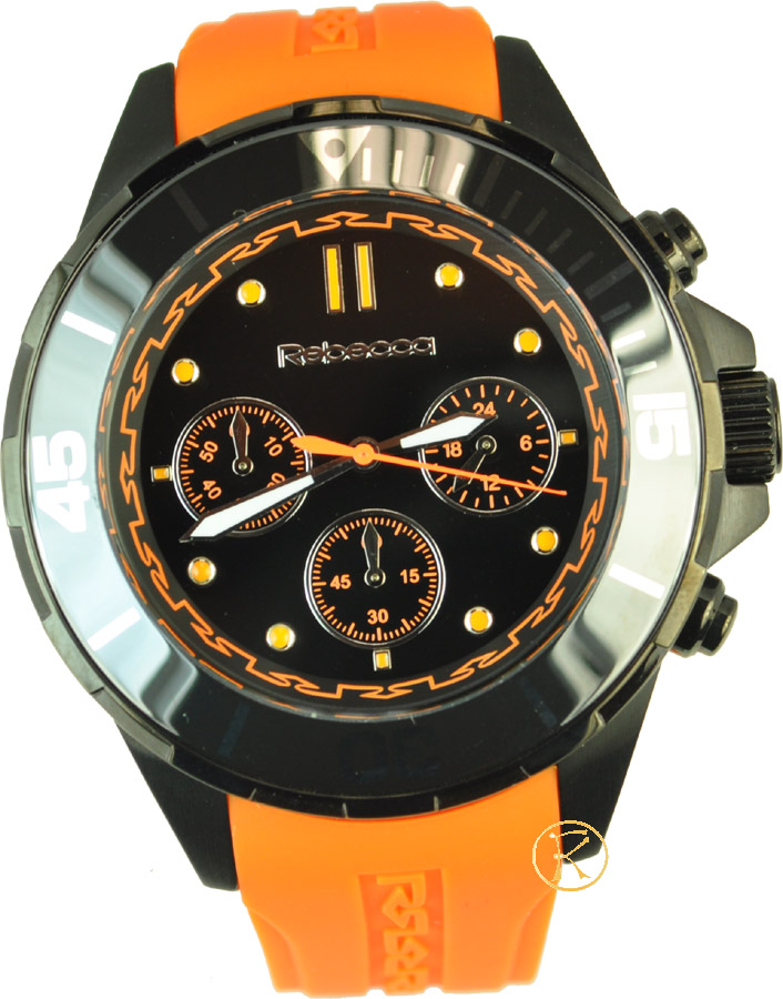 REBECCA Griffe Chrono Orange Rubber Strap ACRONO82