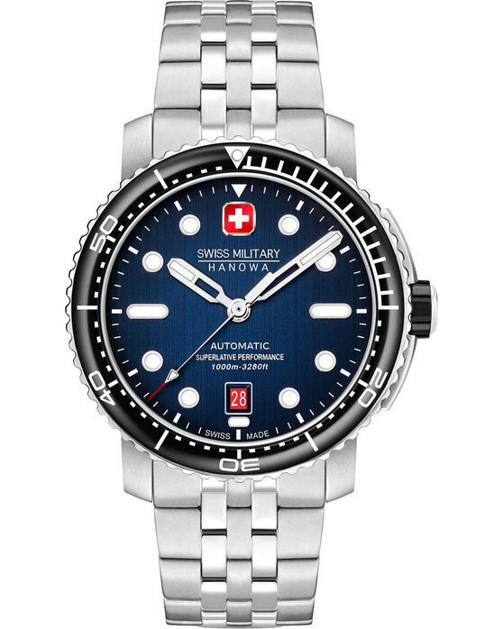 Swiss Military Hanowa Maitre Plongeur Automatic Stainless Steel Bracelet Gift Set SMWGL0002002