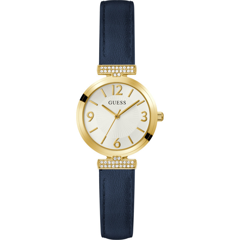 Guess Array Blue Leather Strap GW0614L5