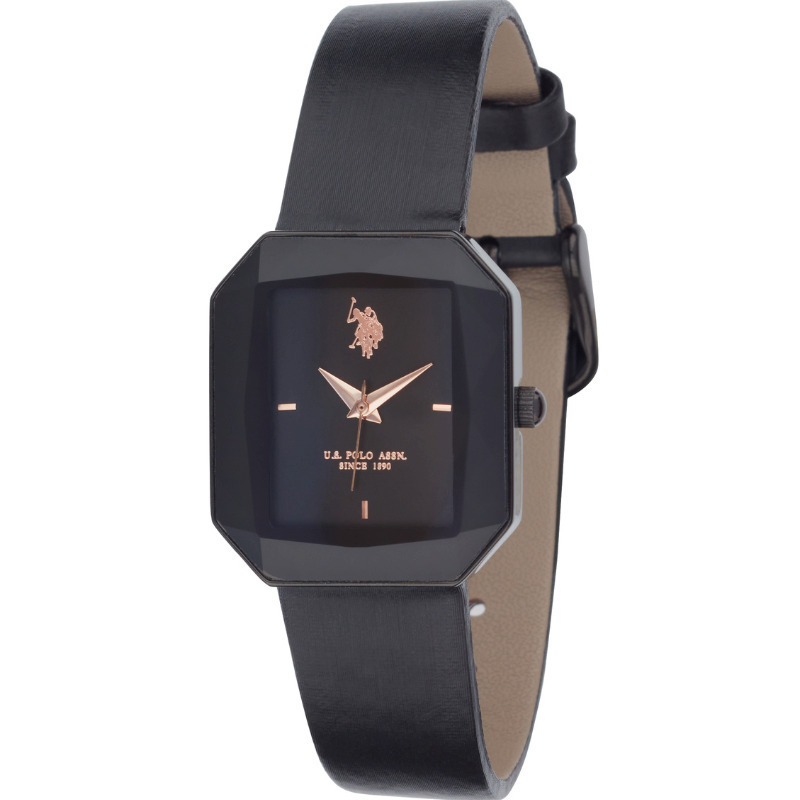 U.S. Polo Assn. Black Leather Strap USP8226BK