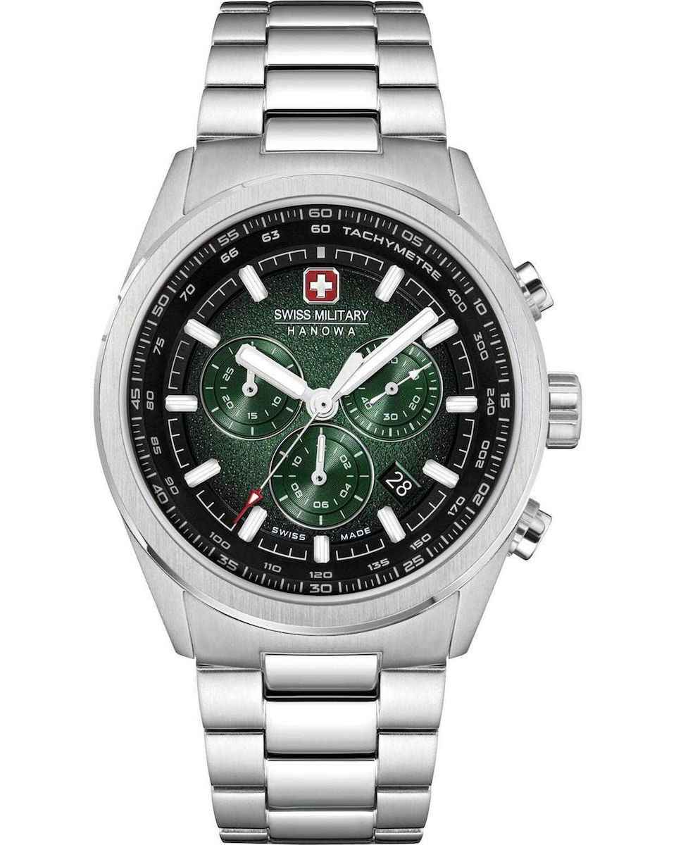 Swiss Military Hanowa Navalus Chronograph Silver Stainless Steel Bracelet SMWGI0004206