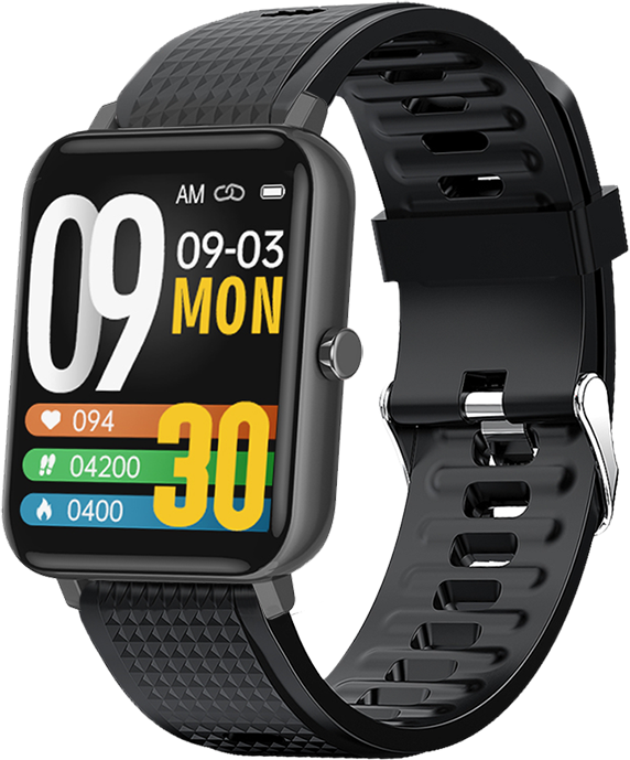 DAS.4 SU02 Smartwatch με Παλμογράφο (Μαύρο) 203045011