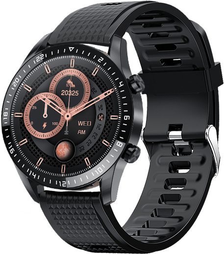 DAS.4 SL13 Smartwatch με Παλμογράφο (Μαύρο) 203050311