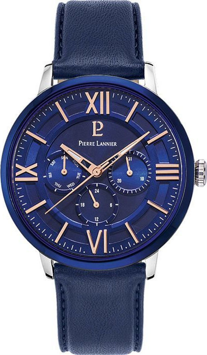 Pierre Lannier Blue Leather Strap 253C166