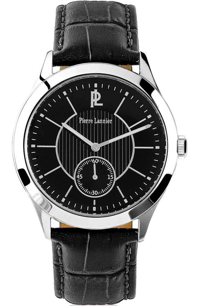 PIERRE LANNIER Classic Black Leather Strap 269D133