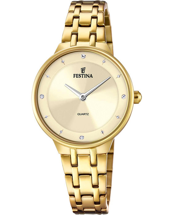 Festina Crystals Gold Stainless Steel Bracelet F20601/2