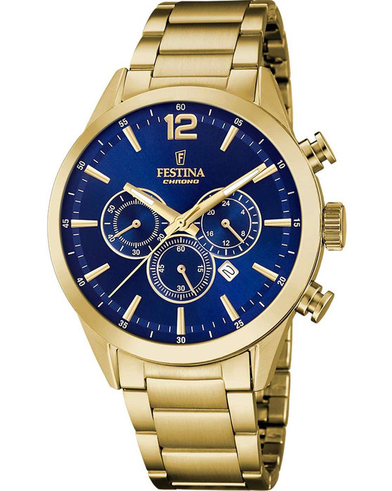 Festina Chronograph Gold Stainless Steel Bracelet F20633/2