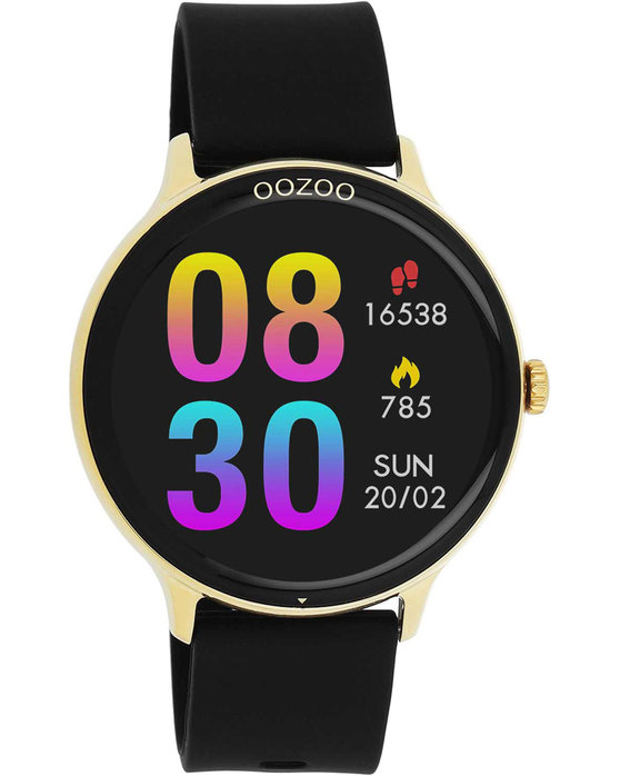 Oozoo Smartwatch Black Silicon Strap Q00132